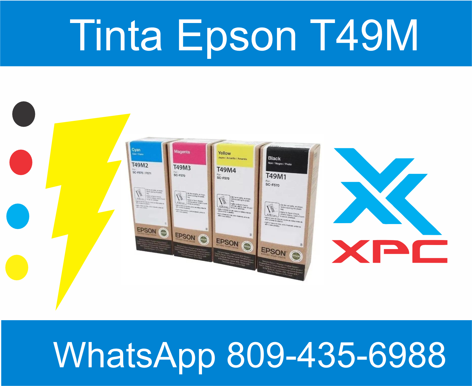 botellas de tintas de sublimacion T49M